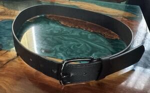 Unbranded Black Leather Belt Size 38